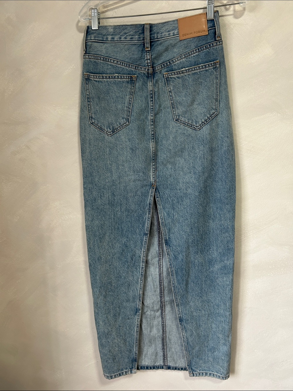 DENIM FORUM The '90s Pencil Maxi Denim Skirt Aritzia size 24 - Picture 8 of 10